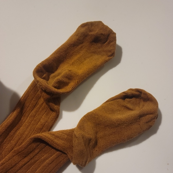 Condor Ribbed Tights In Cinnamon, Size 2 - Picture 4 of 5